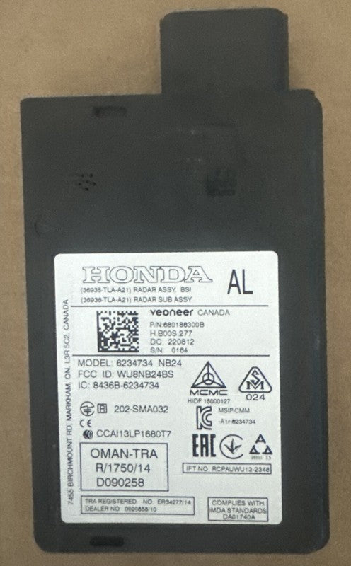2017-19 Honda CR-V Rear Blind Spot Monitor Sensor Module - OEM