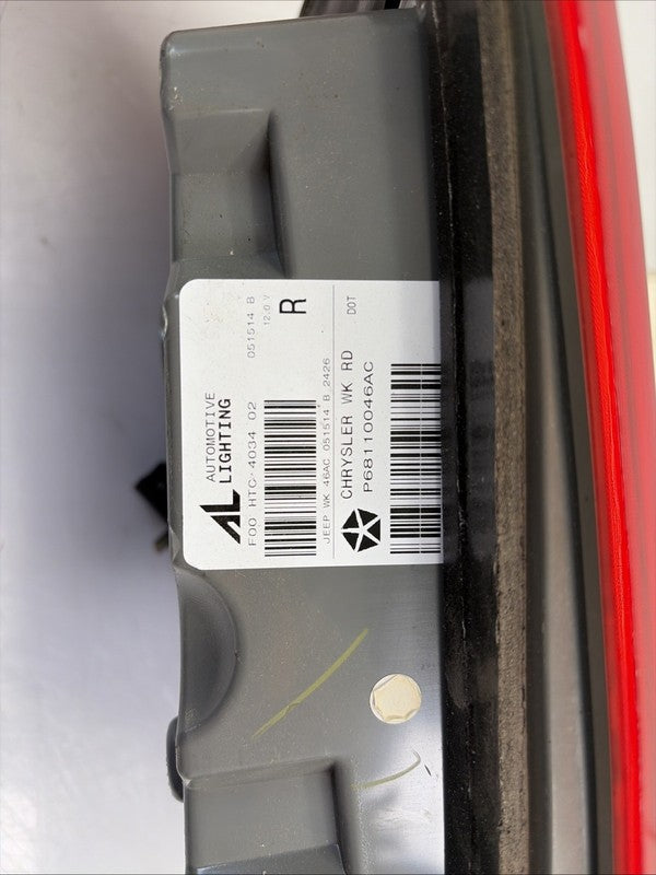2014-2021 Jeep Grand Cherokee Right Passenger Tail Light OEM LED Inner