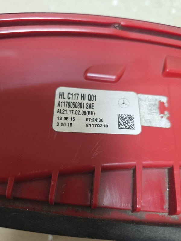2014-2019 Mercedes-Benz CLA250 CLA45 AMG Right LED Tail Light A1179060