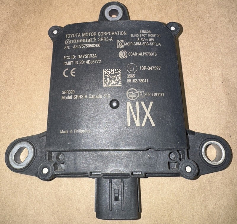 2018-2019 Lexus NX300 Left Blind Spot Sensor Radar OEM 88162-78040