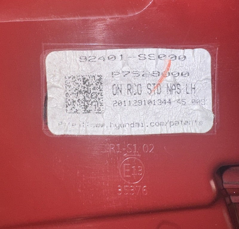 2022 Kia Telluride Left Driver Side Tail Light Halogen OEM 92402-S9