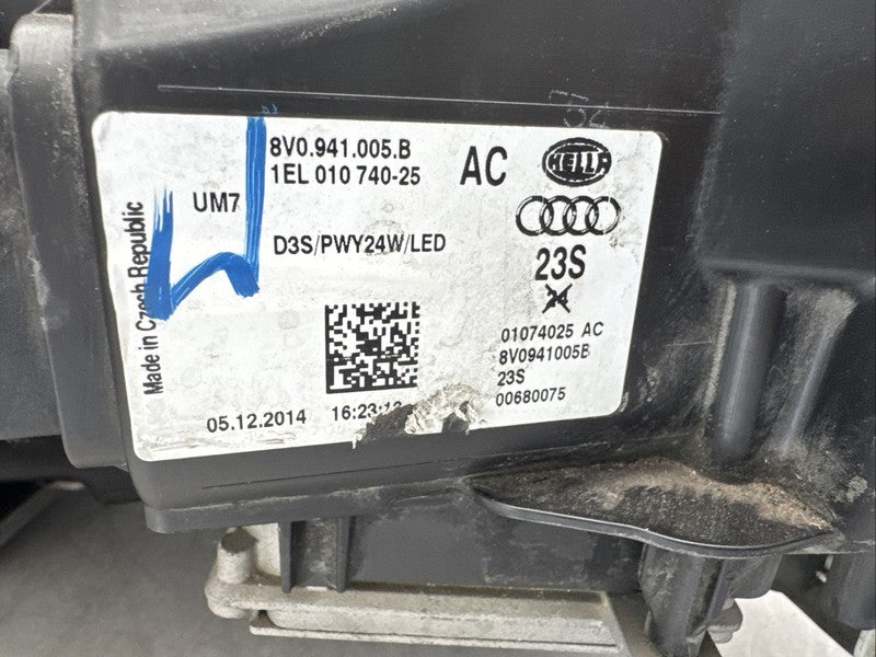 2014-2016 Audi A3 S3 Left LH Driver OEM HID Xenon Headlight