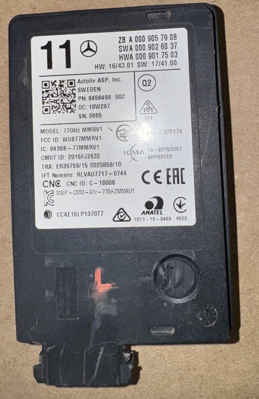 Mercedes W212 E-Class Blind Spot Sensor RIGHT 0009057908