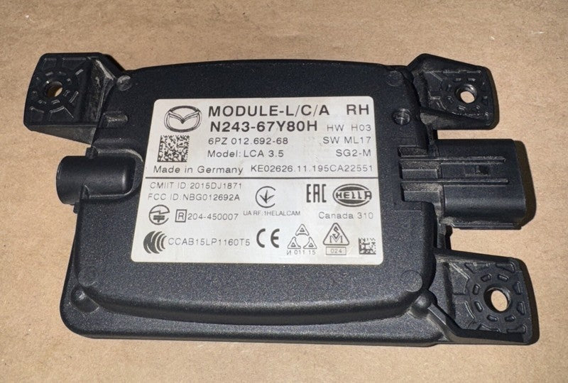 2016-2021 MAZDA MX-5 MIATA Right Rear Blind Spot Radar N243-67Y80H