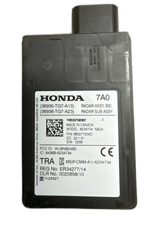 2019-2021 Honda Pilot Left Blind Spot Sensor Radar OEM 36935-TG7-A13