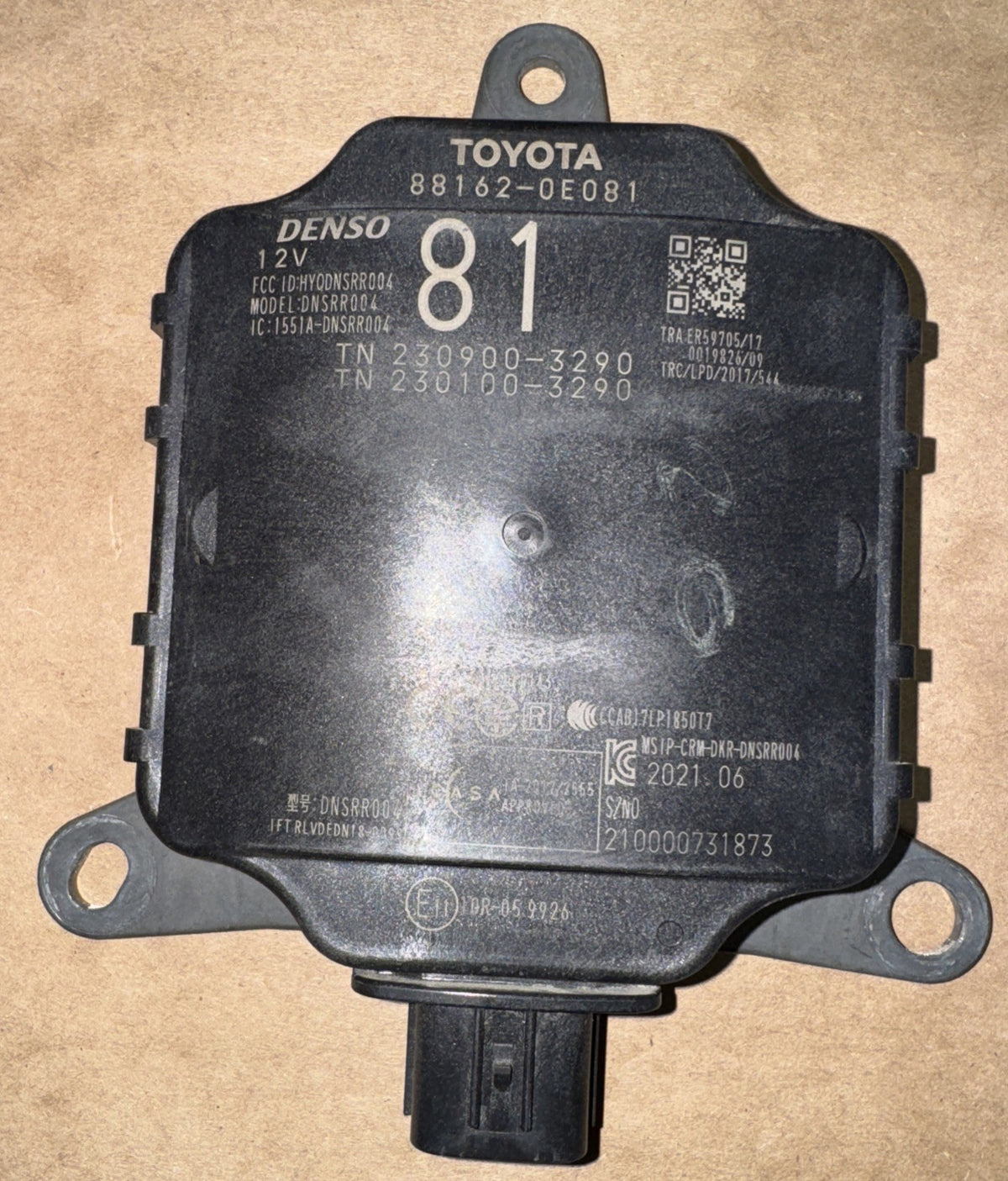 20-23 Toyota Highlander Rear Blind Spot Radar Module 88162-0E081