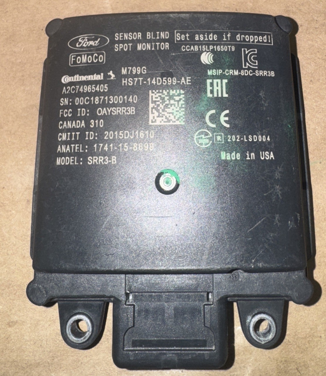 2017-2020 Ford Fusion OEM Driver Blind Spot Sensor Monitor HS7T-14D599