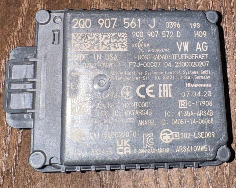 20-24 Audi Q3 Radar Sensor 2Q0907561J Front
