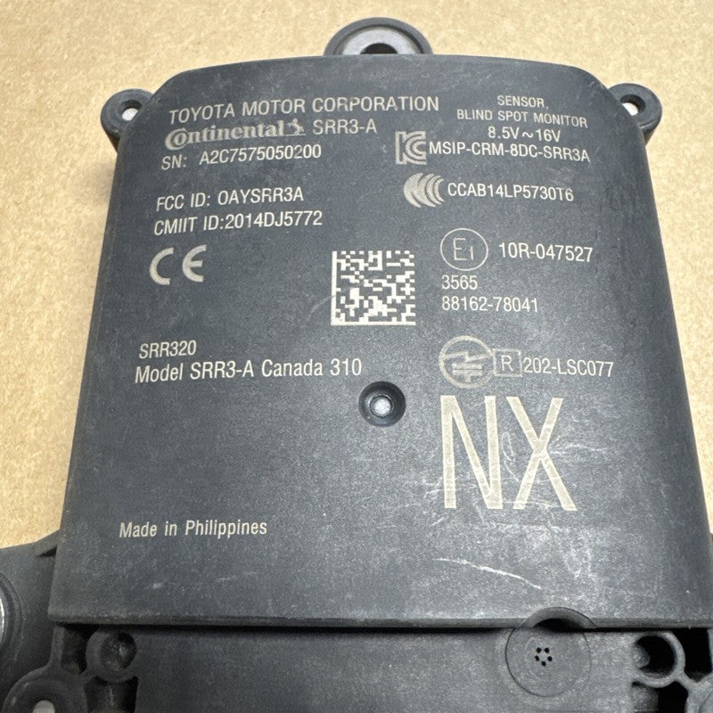 2018-2019 Lexus NX300 Left Blind Spot Sensor Radar OEM 88162-78040