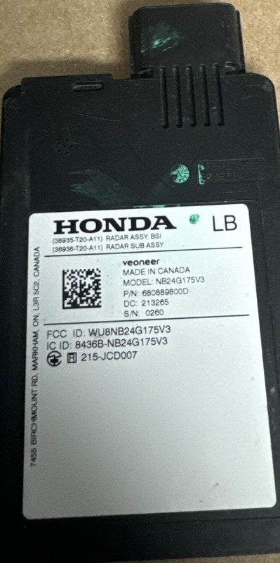 2023 Honda HR-V Milliwave Radar Sensor Blind Spot Module 215-JCD007 OE