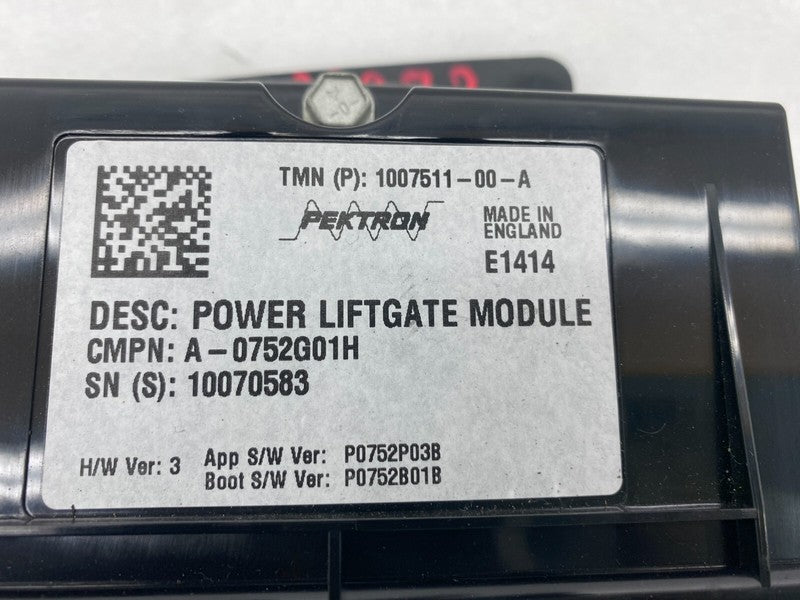 12-20 Model S Trunk Liftgate Park Brake Module - Right
