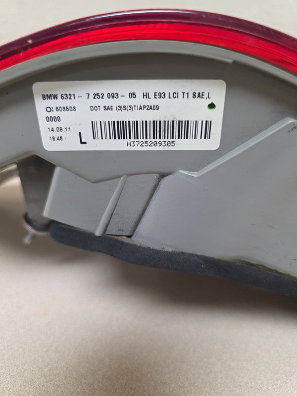 2011-2013 BMW 328i M3 Left Driver Side Tail Light OEM Full LED