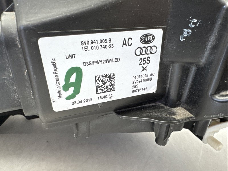 2014-2016 Audi A3 S3 Left Driver Headlight OEM Xenon HID 8V0 941 005 B