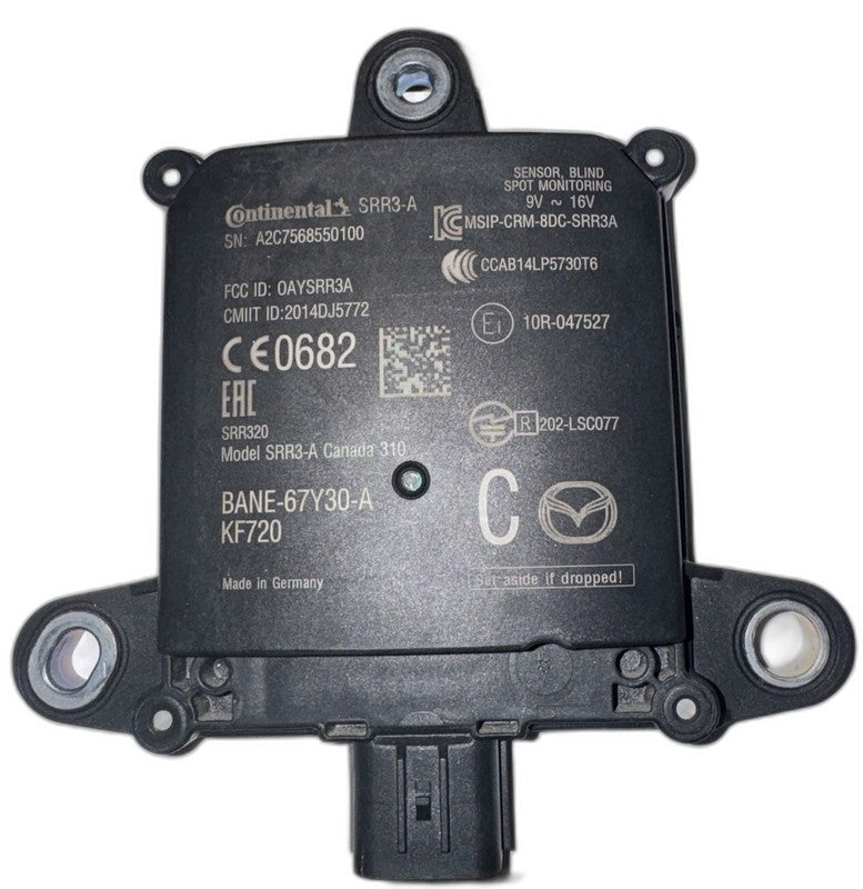 2018 Mazda 3 Rear Left Blind Spot Monitor Radar BANE67Y30E